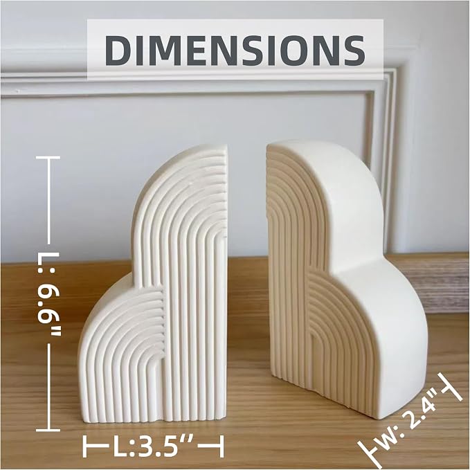Bookends Decorative for Heavy Books - Image 3
