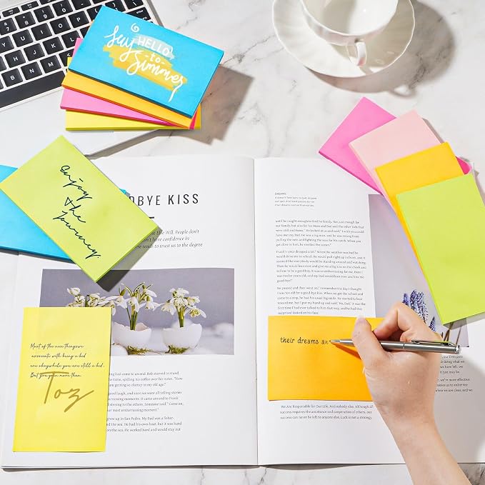 Sticky Notes 3x5 in, Bright Colors Strong Adhesive Post, Suitable - Image 5