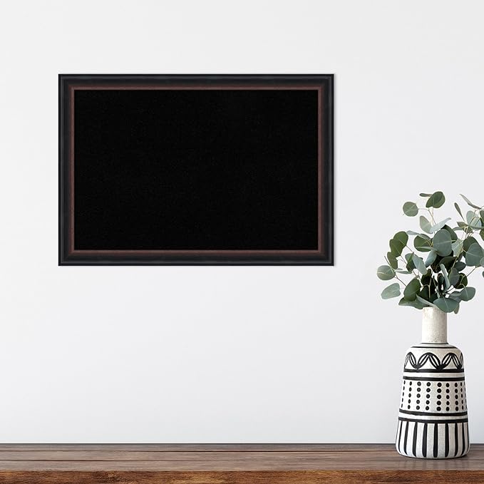 Amanti Art Black Cork Board for Wall, 14x20 Vision Board with Black Wood Frame, Small Corkboard Office Decor for Home Organization, Casual Corkboard Pinboard to Display Items for Home Organization in-DeskLoop Office