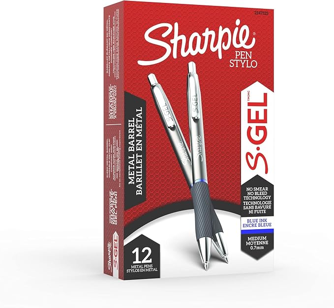 Sharpie S-Gel, Gel Pens, Sleek Metal Barrel, Medium Point - Image 2