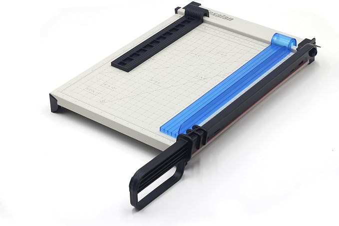Inch Scale Cutting Plate 12" Paper Cutter – Solid Metal Base, Sharp Blade - Image 3