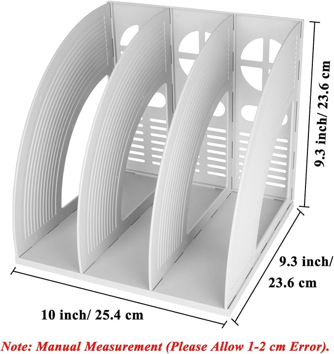 SAYEEC 2Pcs Magazine Holder Plastic File Sorter Binder Holder - Image 2