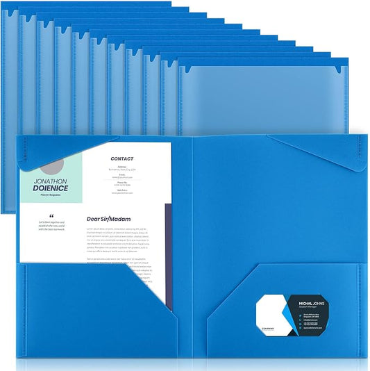 Henoyso 18 Pcs Plastic Folders by Henoyso