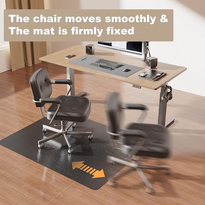 60"x 75" Office Chair Mat for Hardwood, Vinyl Computer Floor Mat, Anti-Slip - Image 5