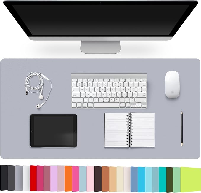 Leather Desk Pad Protector, Non-Slip Desk Pad, on-Slip PU Leather Large Mouse by CADONO