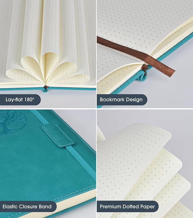 Biuwory Dotted Journal Notebook, 140 Dot Grid Pages, Medium 5.7"×8.3" | A5 - Image 4