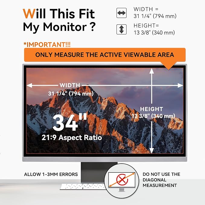 34 Inch Computer Privacy Screen - Image 2