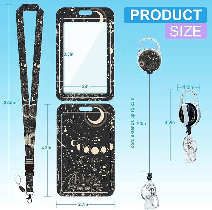 Badge Lanyard, Retractable Badge Holder - Image 2