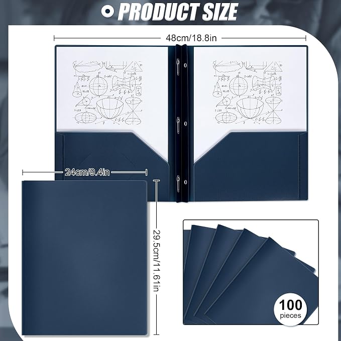 Lincia 100 Pcs Plastic Folders - Image 2