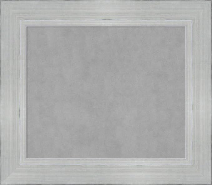 Amanti Art Silver Framed Magnetic Board 27x31 Medium Vision Board by AmantiArt