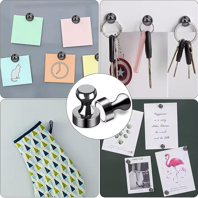 Strong Fridge Magnets, 12 x 16mm, Heavy Duty Magnetic Push Pins - Image 6
