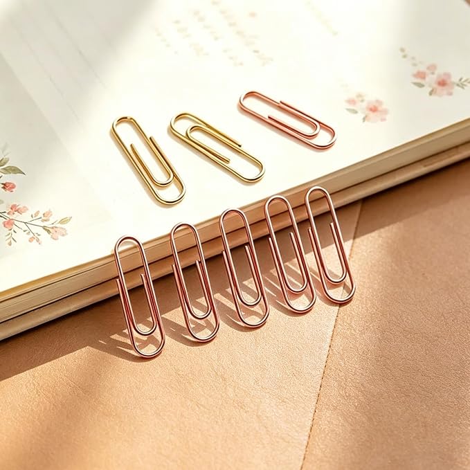 Gold Paper Clips, 1.1 Inch Small Paperclips, Office Supplies - Image 6