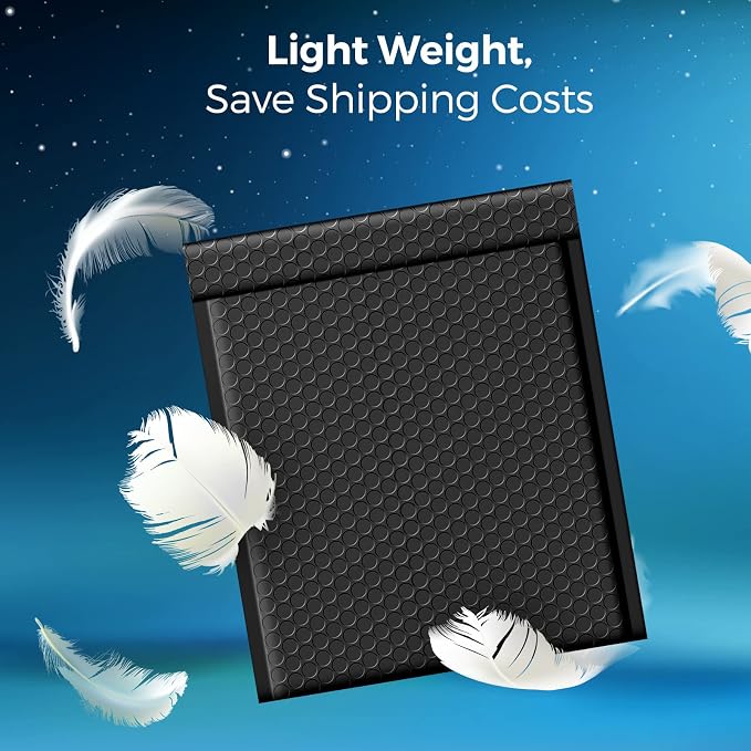 Fuxury 250Pack Black Bubble Mailers 8.5x12" Medium Opaque Bubble Envelopes - Image 8