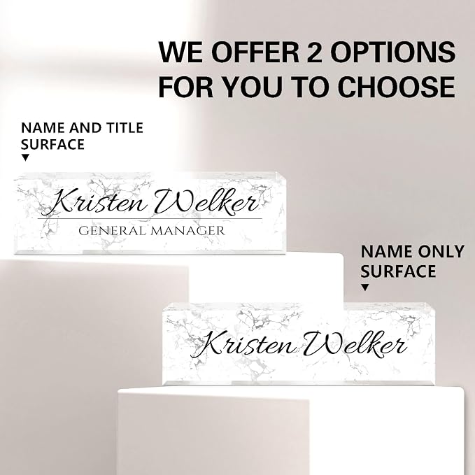 Name Plate for Desk, Desk Name Plate Personalized, Office Decor for Women Men - Image 2
