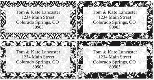 Colorful Images Elegant in Black Return Address Mailing Labels, Personalized by ColorfulImages