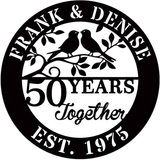 efcustomgifts Personalized 50th Anniversary Metal Signs by efcustomgifts
