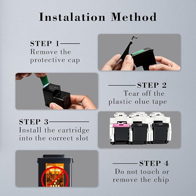 Printer Ink 67XL 67 2755e 4155e Ink Cartridges for HP 67 Ink cartridges Black/Color Combo Pack Remanufactured for DeskJet 2700 2700e 2755e 2755 4155e Envy 6055e 6055 6000 6400 6455e 6475 6452 6458-DeskLoop Office