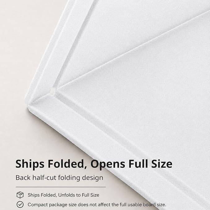 Felt Bulletin Board for Wall 72" x 48" Unfolded Size, Large Frameless Felt Pin - Image 4