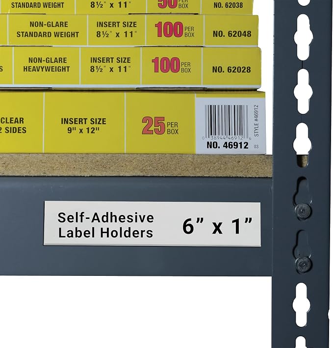 C-Line Self-Adhesive Label Holders, Top Load, 1 X 6 - Image 4