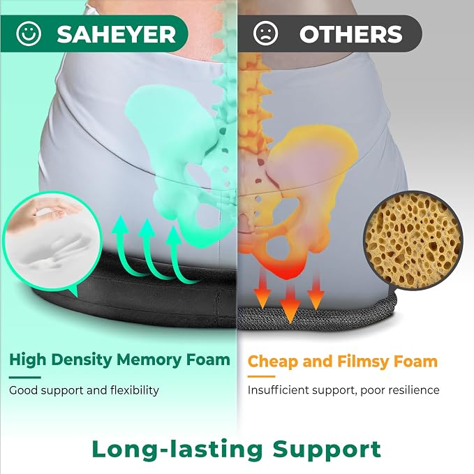 SAHEYER Donut Pillow for Tailbone Pain, Memory Foam Hemorrhoids Pillow for - Image 7