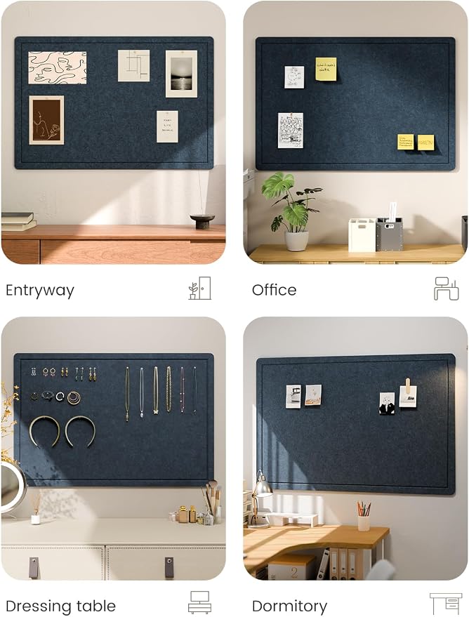 Fluxynara Bulletin Board, 35.4" x 23.6" Cork Board Alternative - Image 7