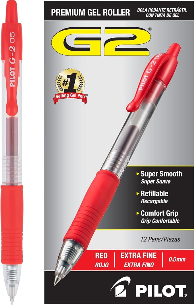 Pilot G2 Premium Refillable and Retractable Rolling Ball Gel Pens, Extra Fine by PilotCorporationofAmerica