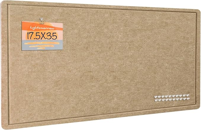 Lightomorrow Bulletin Board, 35 x 17 1/2 inches Felt Board by Lightomorrow