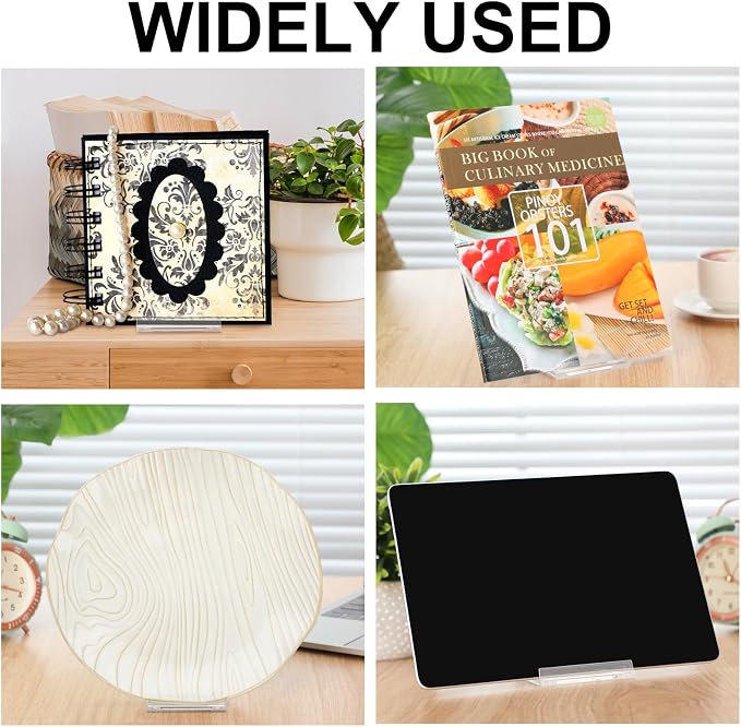 6 Pack Acrylic Book Stand for Display Adjustable Clear Display Holder Easel - Image 7