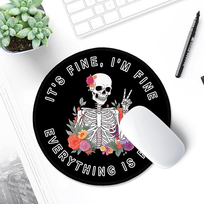 ITNRSIIET Round Mouse Pad with Stitched Edge Premium-Textured Waterproof - Image 6