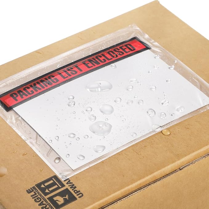 100 Pack 4.5 x 5.5 Inch Packing List Envelopes, Printed “Packing List Enclosed” - Image 3