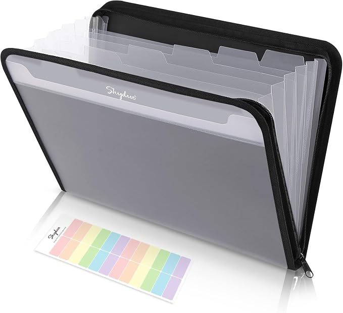 SKYDUE Accordion File Organizer, 7 Pocket Expanding File Folder by SKYDUE