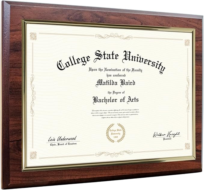 10.5 x 13" Certificate Display Plaque by PlaqueMaker