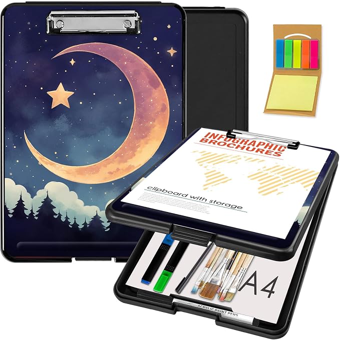 Clipboard with Storage, Office Supplies Nursing Clipboards Folder with Pen by CAPAUNVDA