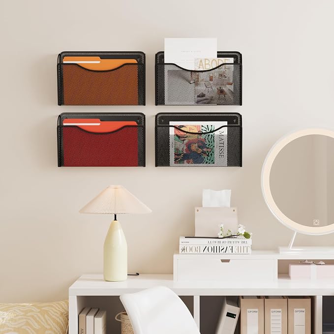 MINDEPOT Wall File Organizer, Hanging Wall Mounted File Folder Holder Mail - Image 6