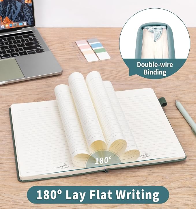 Lined Journal Notebook for Women Men, A5 Hardcover Leather Journals for Writing - Image 4