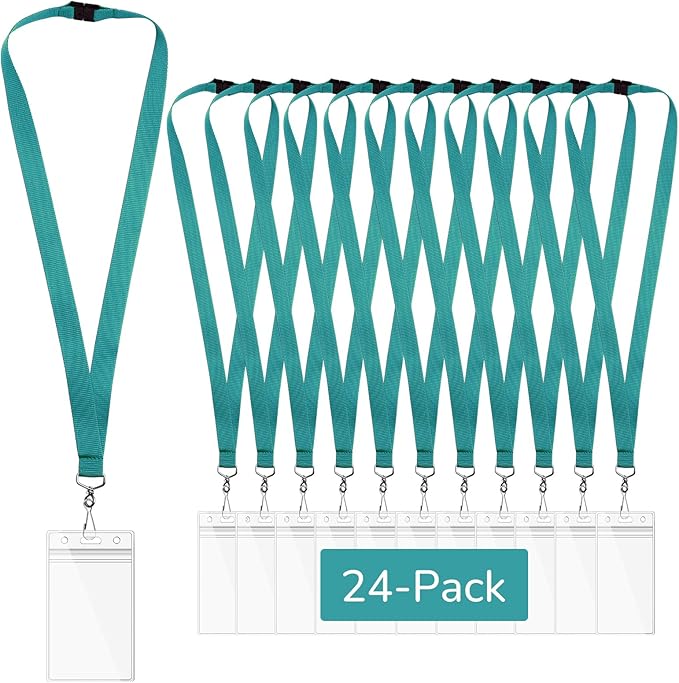 24-Pack Peacock Breakaway Lanyards by WEZEBEL
