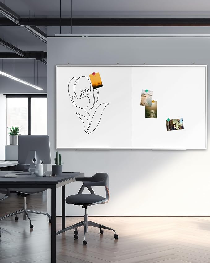 60"X 48" Large Magnetic Dry Erase Whiteboard, Wall Hanging Board - Image 3