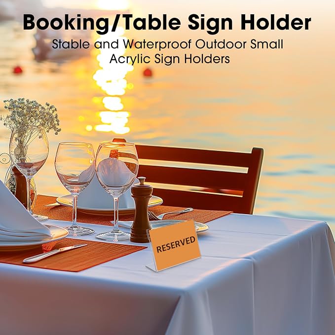 30 PCS Small Acrylic Sign Holder 3.5" x 2", Mini Acrylic Food Sign Labels - Image 6