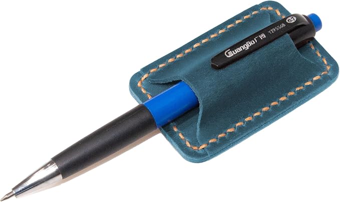 Handmade Leather Pen Holder Clip Notebook Pen Loop Stylish, Leather Pen by Turbosnail