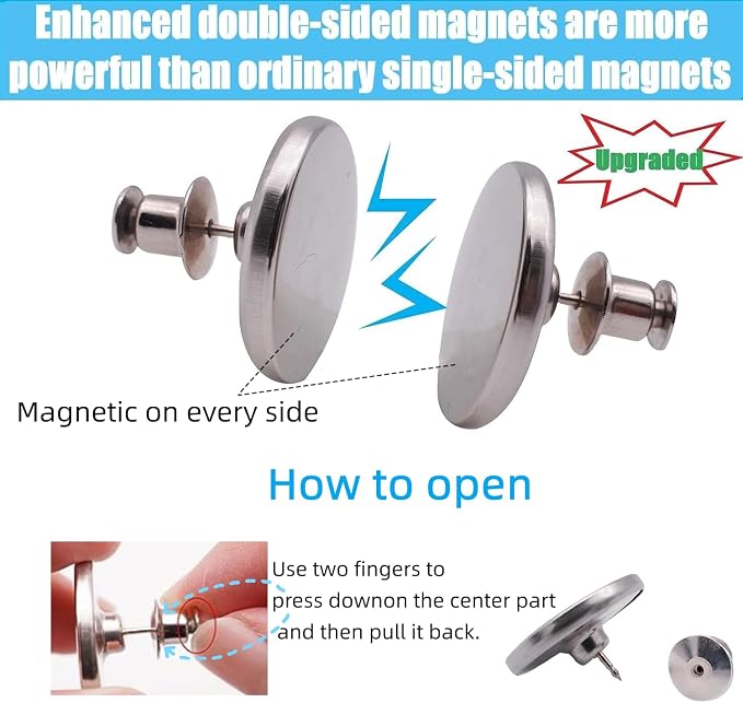 8 Pairs Curtain Magnets Closure, Magnetic Curtain Clips - Image 3