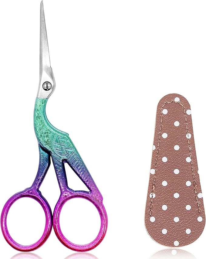 BIHRTC 4.5Inch Small Sewing Crochet Scissors Sharp Tip Stainless Steel Scissors by HOME