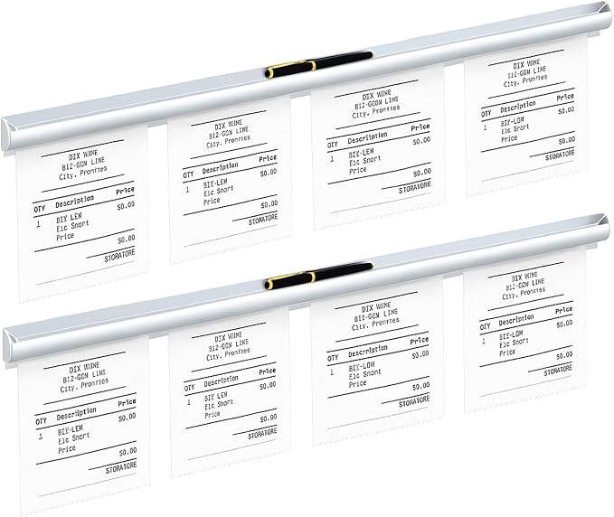 Henoyso 2 Pcs Restaurant Ticket Holder 16/18/24/28/30/32/40/44" Slide Check by Henoyso