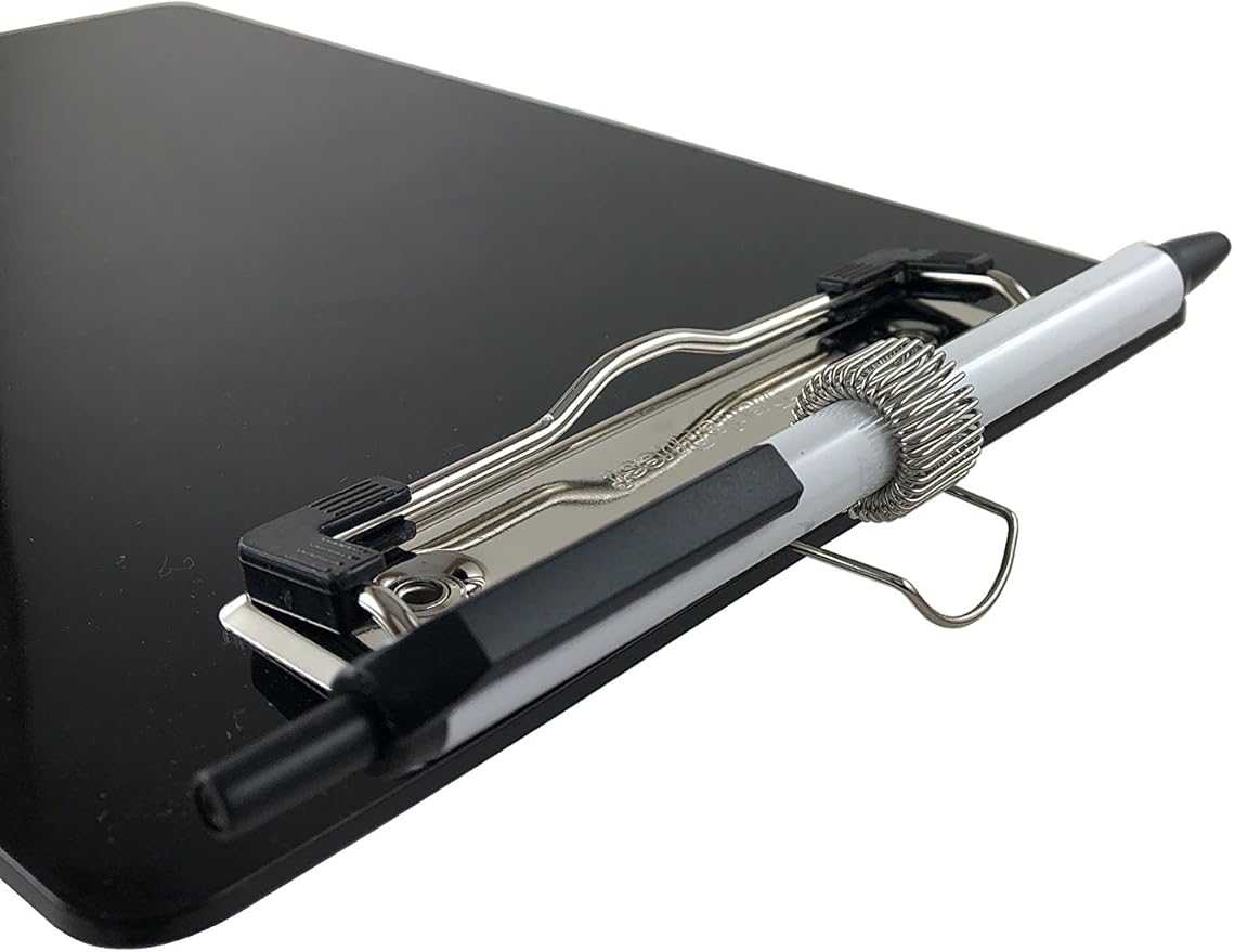 Trade Quest Small Memo Clipboard 6'' x 9'' Pen Holder Clip Plastic - Image 5