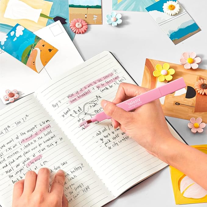 Piochoo Highlighters, Chisel Tip Bible Pens, Pastel Markers - Image 5