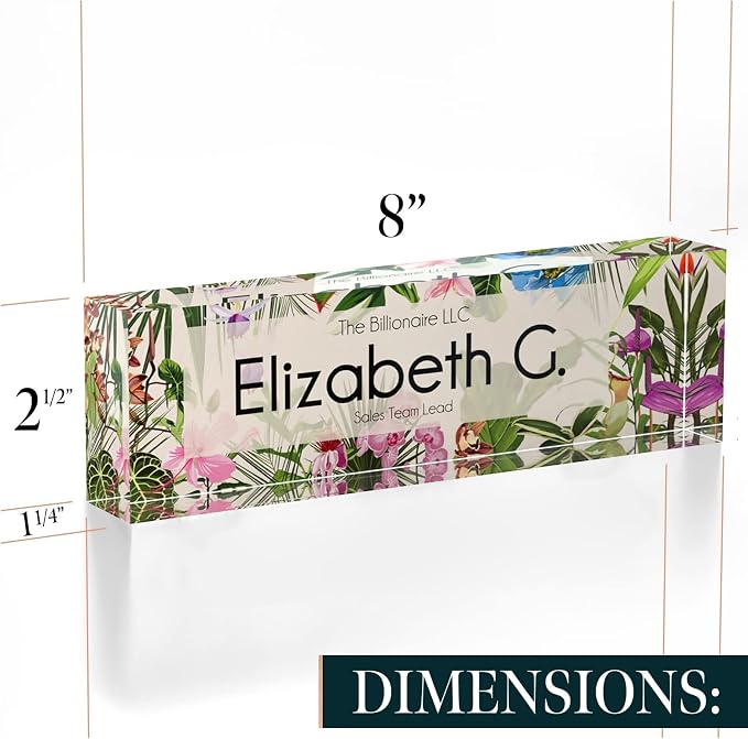 Desk Name Plate Personalized, Custom Name Plates, 2½/x8 Inches, Thick - Image 7