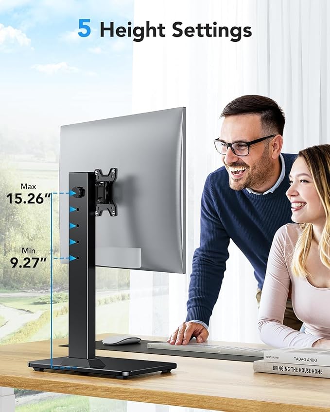 HUANUO Monitor Stand, Freestanding VESA Mount - Image 3