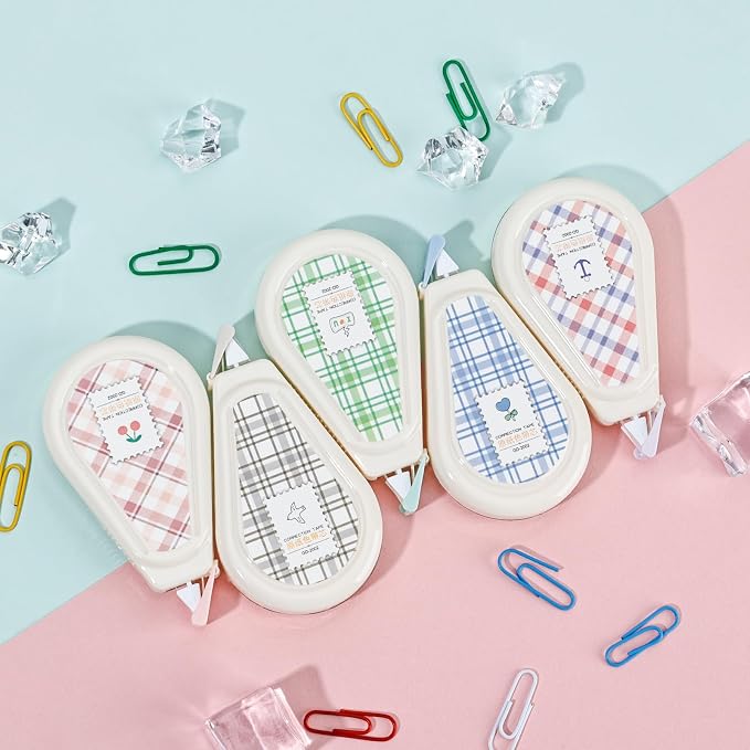 Temiary 5 Pcs Aesthetic Beige Correction Tape, Smooth Glide Quick Dry Tapes - Image 6