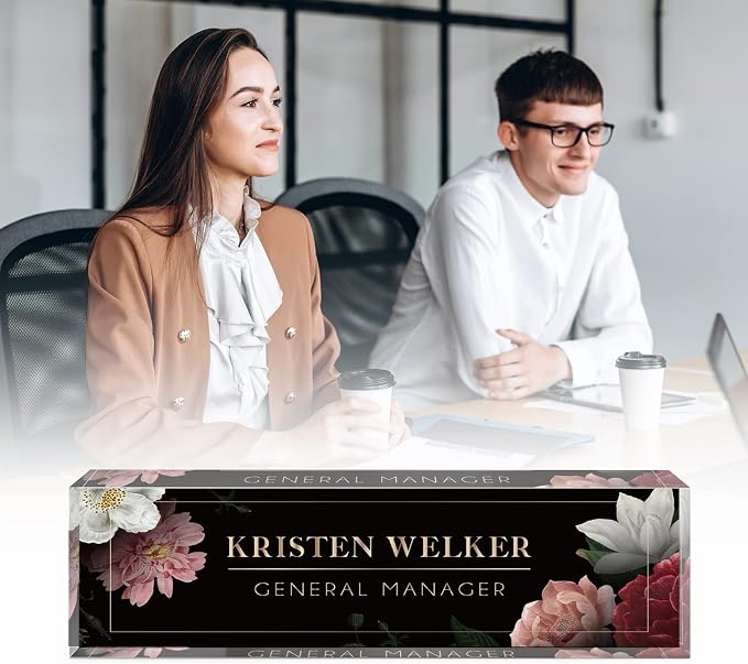 Personalized Office Name Plate for Desk, Custom Employee Appreciation Gifts - Image 3
