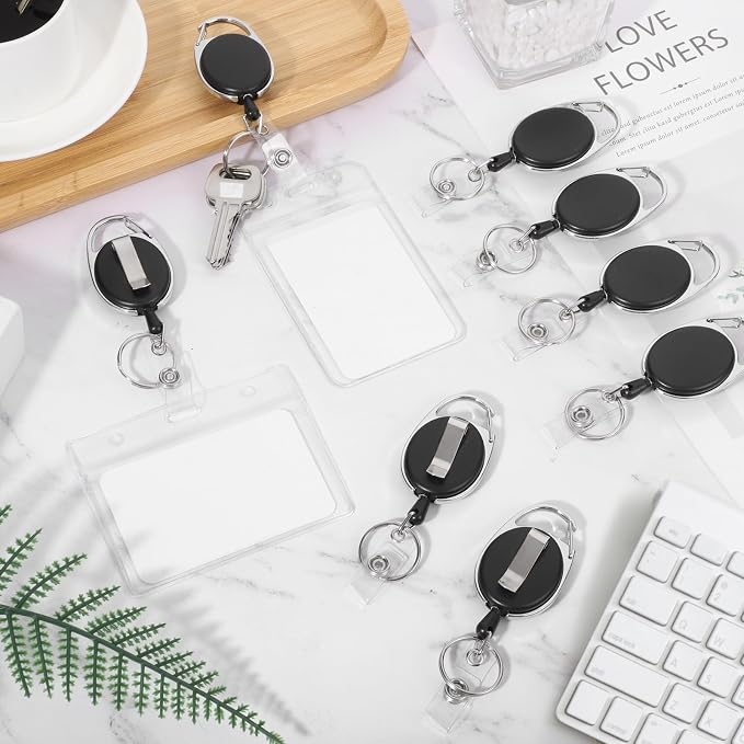 20 Pack Badge Reels Retractable ID Badge Holder - Image 7