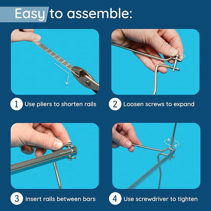 Blue Summit Hanging File Bars For File Cabinet, Letter Size, Metal Files Holder - Image 5